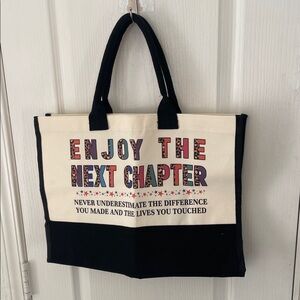 Canvas Tote Bag with Inspirational Quote